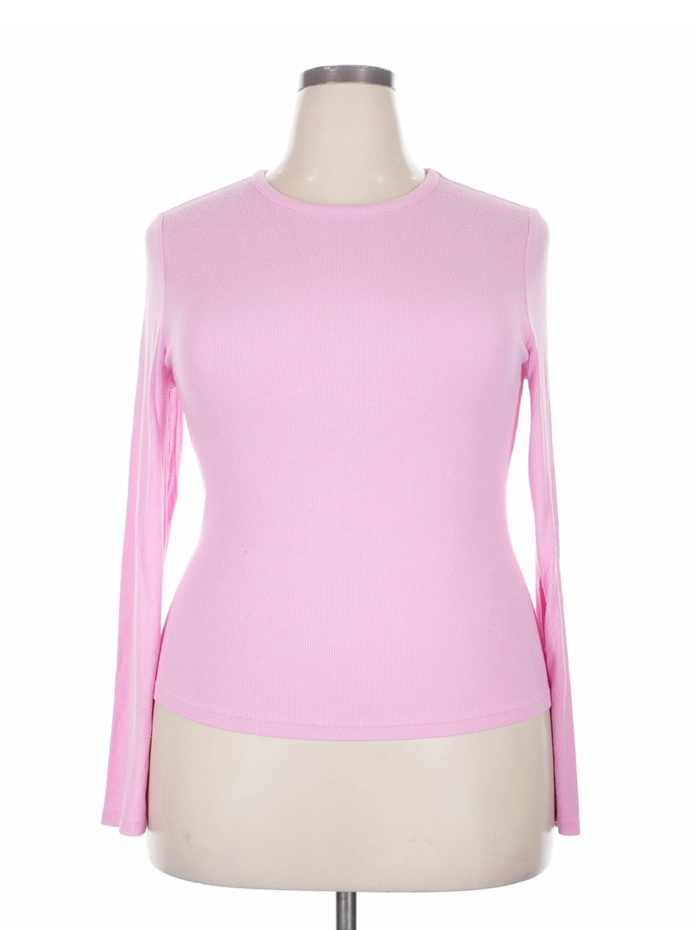 NWOT Nuuds Long-Sleeve Slinky Rib Top in Bubblegum
